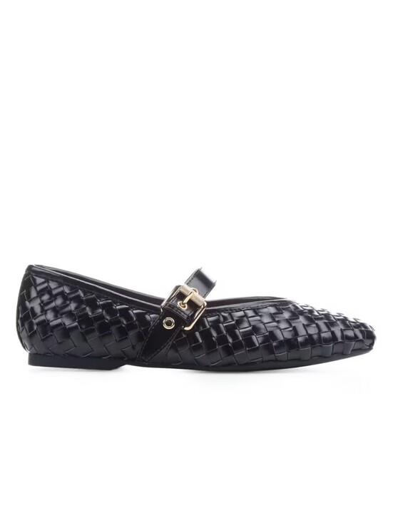 Dolce Vita Shoes - Dv Dolce Vita Women's Mulaney Woven Mary Jane Ballet Flat Shoes (Black) - 6.0 M